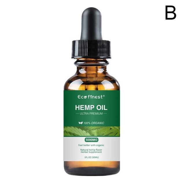 Organic Hemp Oil Pain Relief Sleep Aid Anti Stress Hemp Extract Drops ECO Finest Facial Body Skin Care Massager Oil Help Sleep