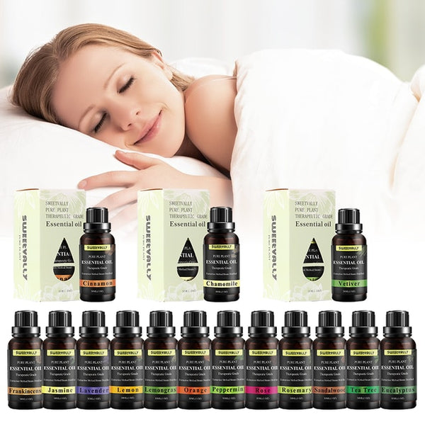 15PCS/Set 30ML Herbel Organic Hemp Seed Oil Massage Essential Oil Soomthing Pressure Pain Improve Sleep Body Relieve Stress