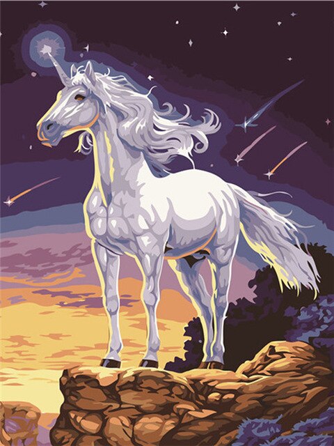 YIKEE decorative canvas oil painting by numbers,diy painting by numbers Fairies