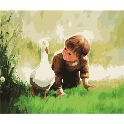 YIKEE decorative canvas oil painting by numbers,diy painting by numbers Fairies