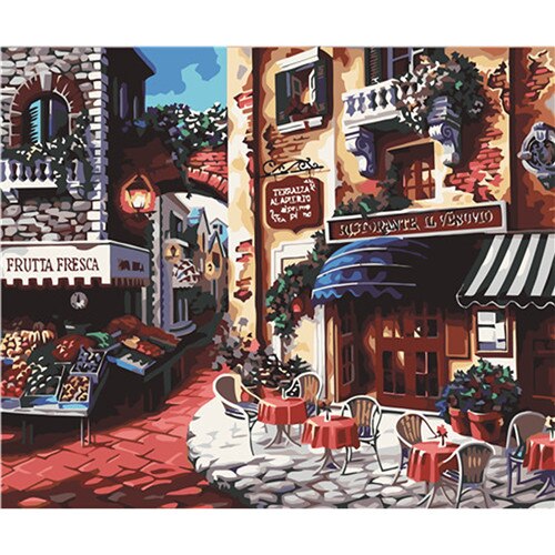 YIKEE decorative canvas oil painting by numbers,diy painting by numbers Fairies