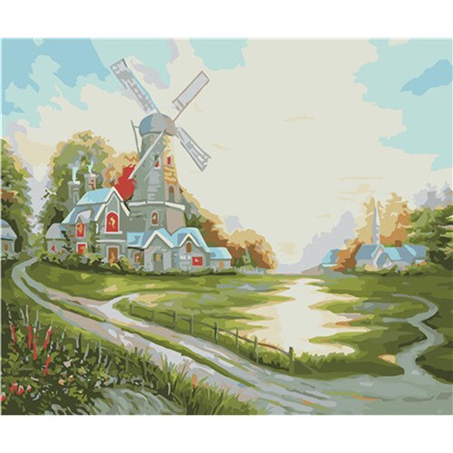 YIKEE decorative canvas oil painting by numbers,diy painting by numbers Fairies