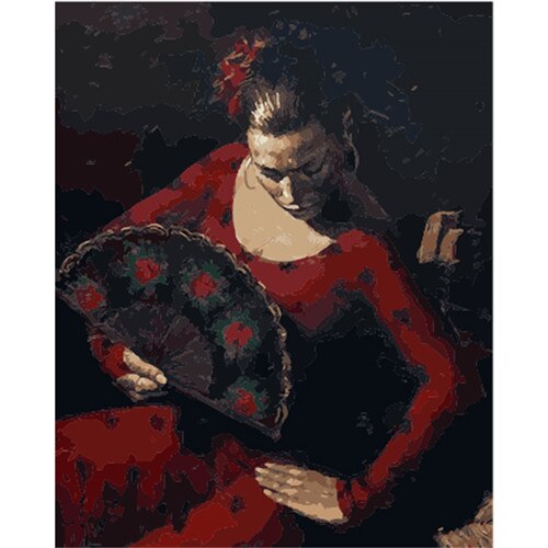 YIKEE decorative canvas oil painting by numbers,diy painting by numbers Fairies