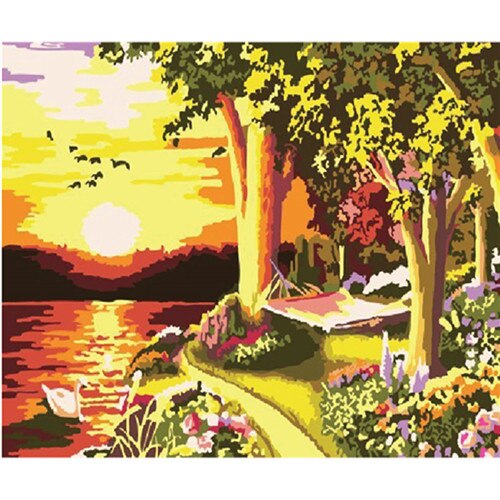 YIKEE decorative canvas oil painting by numbers,diy painting by numbers Fairies