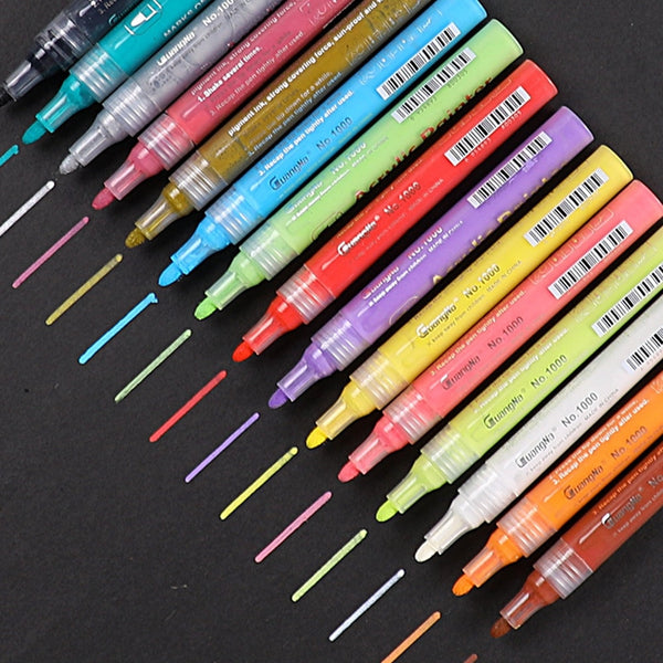 15 color/set of acrylic pen for ceramic, rock, ceramic, metal pen, glass, wood, mug, oil painting, oil painting, metal pen, pain