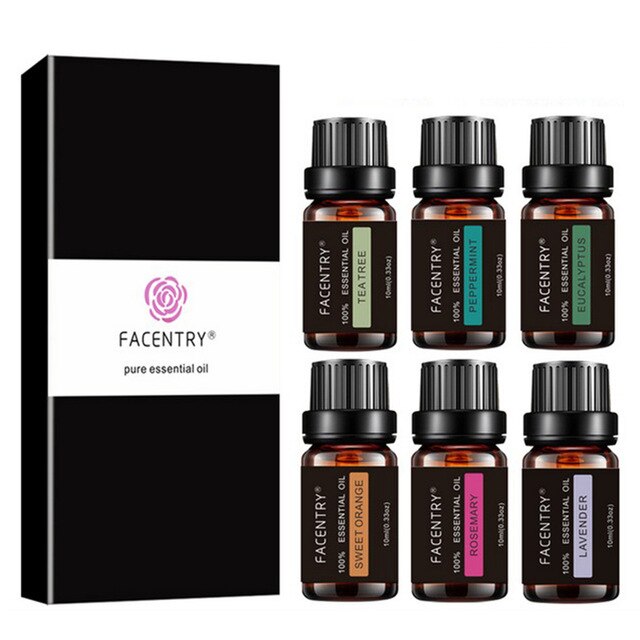 6Pcs *10ml Humidifier Aroma Essential Oils Kit Lavender essence oil ptMassage SPA Water Soluble Essential Oil pain relief J11