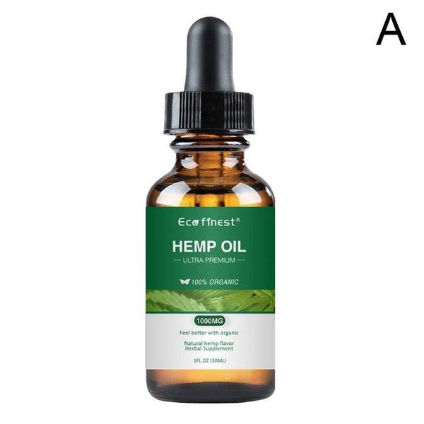 Organic Hemp Oil Pain Relief Sleep Aid Anti Stress Hemp Extract Drops ECO Finest Facial Body Skin Care Massager Oil Help Sleep