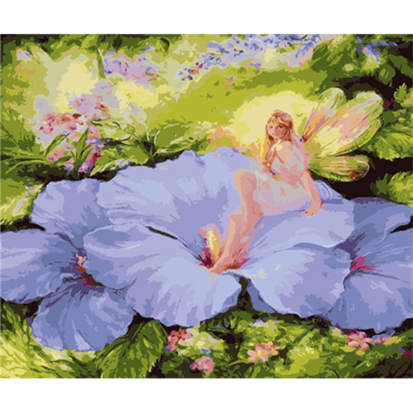 YIKEE decorative canvas oil painting by numbers,diy painting by numbers Fairies