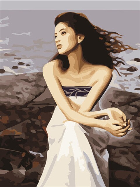 YIKEE decorative canvas oil painting by numbers,diy painting by numbers Fairies