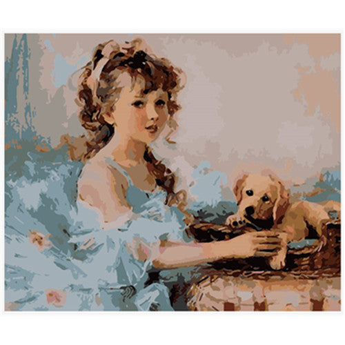 YIKEE decorative canvas oil painting by numbers,diy painting by numbers Fairies