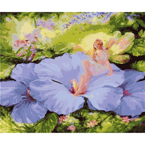 YIKEE decorative canvas oil painting by numbers,diy painting by numbers Fairies