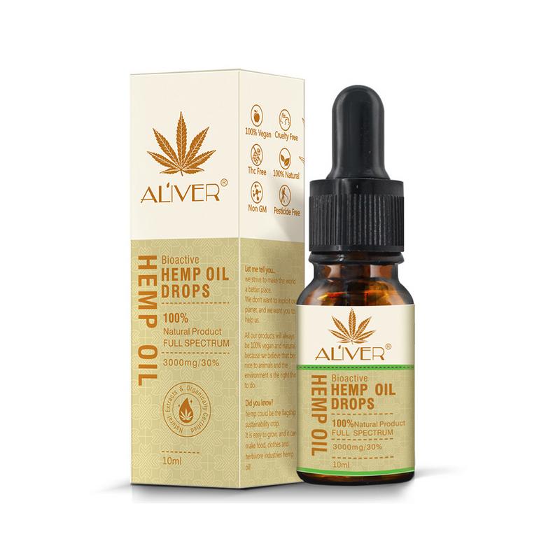 Essential Oils Organic Hemp Seed Oil Herbal Drops Body Relieve Stress Oil Skin Care Facial Body Care Pain Relief Anti Anxiety