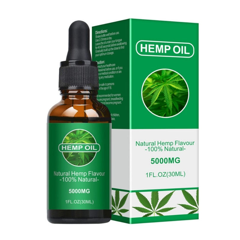 Natural Hemp Seed Massage Oil Relieve Pain Long-lasting Moisturizing Improve Sleeping Promote Blood Circulation