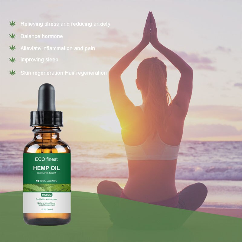 100% Pure Essential Oil Hemp Seed Relieve Stress Pain Care Sleeping Aid Relax Soothing EK-New