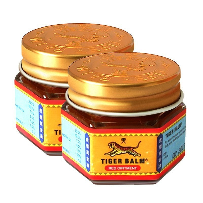 2pcs 100% Original Red Tiger Balm Ointment Thailand Painkiller Ointment Muscle Pain Relief Ointment Soothe Itch Massage Oil