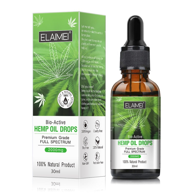 Hemp Seed Oil Natural Aromatherapy High-Capacity Skin Body Care Massage Spa Hemp Seed Essential Oil For Pain Relief Anti Anxiety